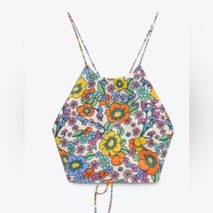 Zara Floral Halter Top
